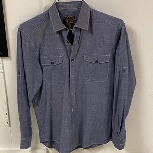 Classic Gray Button-Down Shirt for Men